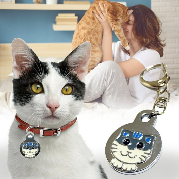 Cute Mini Cat Print Pet Cat Name s Pet Anti Lost Cat Identity Card 2pc Walmart Com Walmart Com