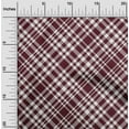 thumbnail image 2 of oneOone Velvet Chocolate Brown Fabric Check Sewing Material Print Fabric By The Yard 58 Inch Wide, 2 of 4