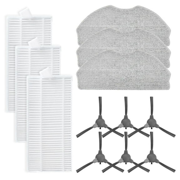 20/12Pcs For Ropvacnic S1, For Tipdiy G90, For Betboyles V75S, For Vipsun Z1 Robot Vacuum Parts: Side Brush Filter Mop Cloth Kit