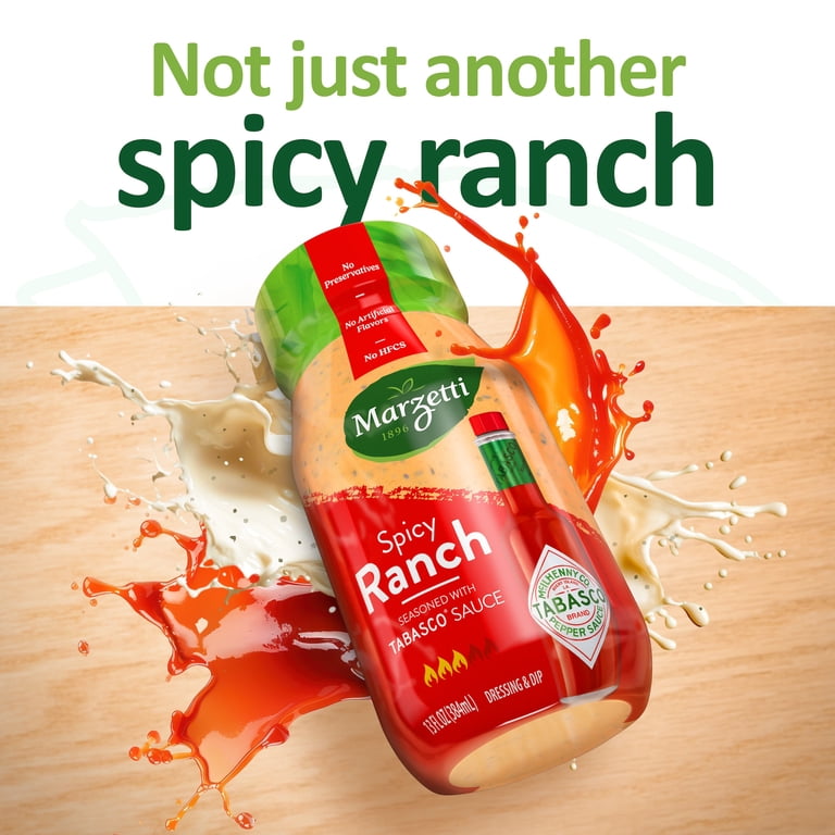 Marzetti Spicy Ranch Seasoned with Tabasco Sauce Dressing, 13 fl oz -  Walmart.com