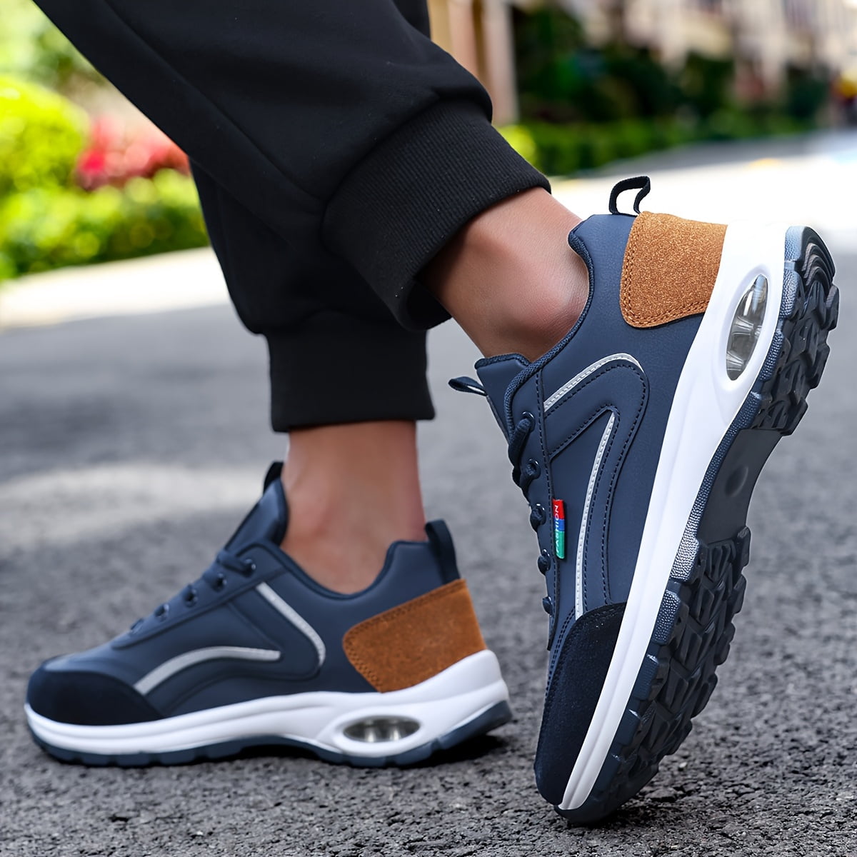 [sneakers] Men'S Athletic Casual Shoes with Air Cushioning, Comfortable And Outdoor Hiking And Lightweight for Driving, Leisure, Training,