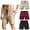 khaki+burgundy+black, variant on Men's Athletic Shorts 3 Pack Lightweight Quick Dry Shorts With Zipper Pockets for Running Gym
