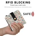 thumbnail image 4 of Small Wallet For Women Bifold Leather Pocket Coin Credit Card Holder With RFID Blocking Red White Blue on Cream Background, 4 of 6