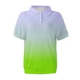 thumbnail image 7 of Yubnlvae 2025 Women's Trendy Summer Collared Blouses - Short Sleeve, Wrinkle-Resistant, Lightweight for Vacation & Office Casual Green XL, 7 of 7