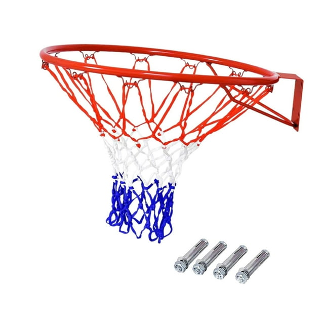 S SERENABLE Basketball Rim Hanging Basketball Hoop Steel Frame Universal Basketball Goal Orange
