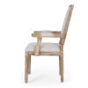 Noble House Aisenbrey French Fabric Dining Chair, Set of 4, Light Gray