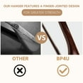 thumbnail image 7 of BP4U 12-Pack Premium Wide Shoulder Wooden Suit Hangers, Heavy-Duty Non-Slip Solid Wood Coat Hangers with Locking Bar for Suits & Coats(Natural Wood), 7 of 7