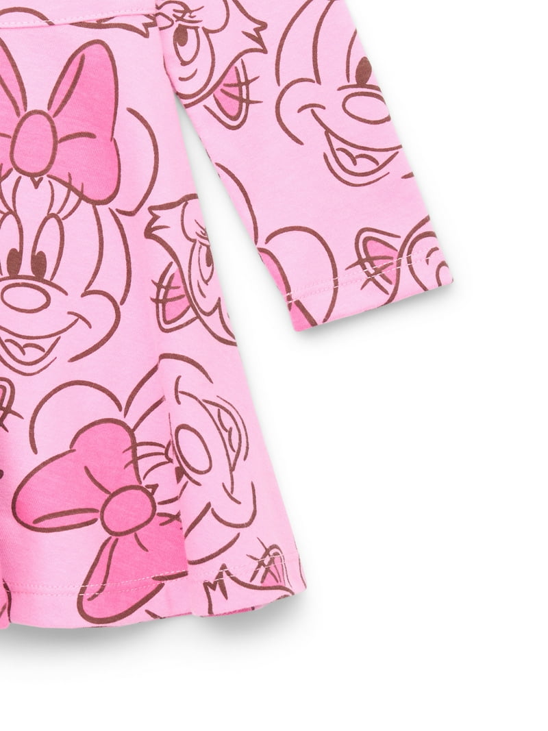 Minnie Mouse Toddler Girls Print Dress with Long Sleeves, Sizes 12M-5T -  Walmart.com