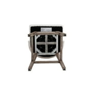 Guyou 27.5Counter Height Bar Stools Set of 2, Nailhead Trim Linen Barstools with Back and Wood Legs, 360°Swivel Upholstered Stool Chairs for Kitchen Island Breakfast Bar Restaurant, Cream