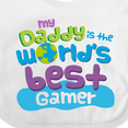 thumbnail image 4 of Inktastic Worlds Best Gamer Daddy Boys or Girls Baby Bib, 4 of 4