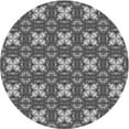 thumbnail image 1 of Ahgly Company Machine Washable Indoor Round Transitional Dark Gray Area Rugs, 4' Round, 1 of 7