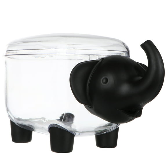 OFFIGAM Black Transparent Plastic Storage Box with Lid Ideal for Organizing Clothes Toys and Sundries 15.0 x 10.0 x 5.0 inches