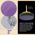 thumbnail image 3 of Dura-Gold Premium 600 Grit 3" Purple Film Ceramic Sanding Discs, Box of 30 - Hook & Loop Backing Sandpaper for DA Sander, Drill, Grinder, Rotary Tool - Sand Auto Body Paint, Metal, Wood, Woodworking, 3 of 6