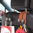 thumbnail image 3 of fastboy Alloy Rear Seat Storage Hooks Featuring Flexible And Space Saving Car Seat Bracket Light brown, 3 of 6