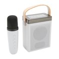 thumbnail image 3 of Juego de máquina de karaoke Vevor con altavoz Bluetooth recargable luz RGB y Micrófono inalámbrico blanco, 3 of 5