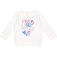 thumbnail image 2 of Inktastic Pink or Blue, Big Brother Loves You Footprints and Heart Toddler Sweatshirt, 2 of 4