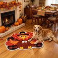 thumbnail image 4 of Zynviq Chicken Area Rugs 31.5" X 19.7" Thanksgiving Throw Rug Polyester Novelty Washable Orange Small Rug for Bedroom, 4 of 6