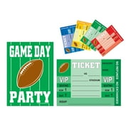 Game Day Football Invitations 4" X 5 1 By 2"- 12 Pack(8 Per Package)