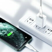 Auto Drive LXMF028 6 ft Single Piece With USB-C to lightning, White
