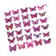 thumbnail image 5 of 200 pegatinas de mariposas para pared, calcomanías de mariposas rústicas hechas a mano. Violeta, 5 of 9