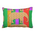 thumbnail image 1 of RYLABLUE Fashion Chic Wild Wild World Elephant Polyester 20 x 30 Inch Rectangle Throw Pillow Covers With Hidden Zipper Home Sofa Cushion Decorative Pillowcases, 1 of 1