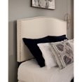 thumbnail image 3 of Newport Fabric Upholstered "Steel-Core" Platform Cal. King Bed/2-Drawers Ivory, 3 of 9