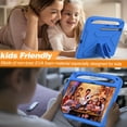 thumbnail image 5 of Allytechgroup Kids Case for Samsung Galaxy Tab S10 FE+ Plus 13.1 Inch 2025 SM-X620 X626B, Lightweight EVA Foam Handle Stand Foldable Kids Friendly Bumper Cover for Galaxy Tab S10 FE+, Blue, 5 of 6