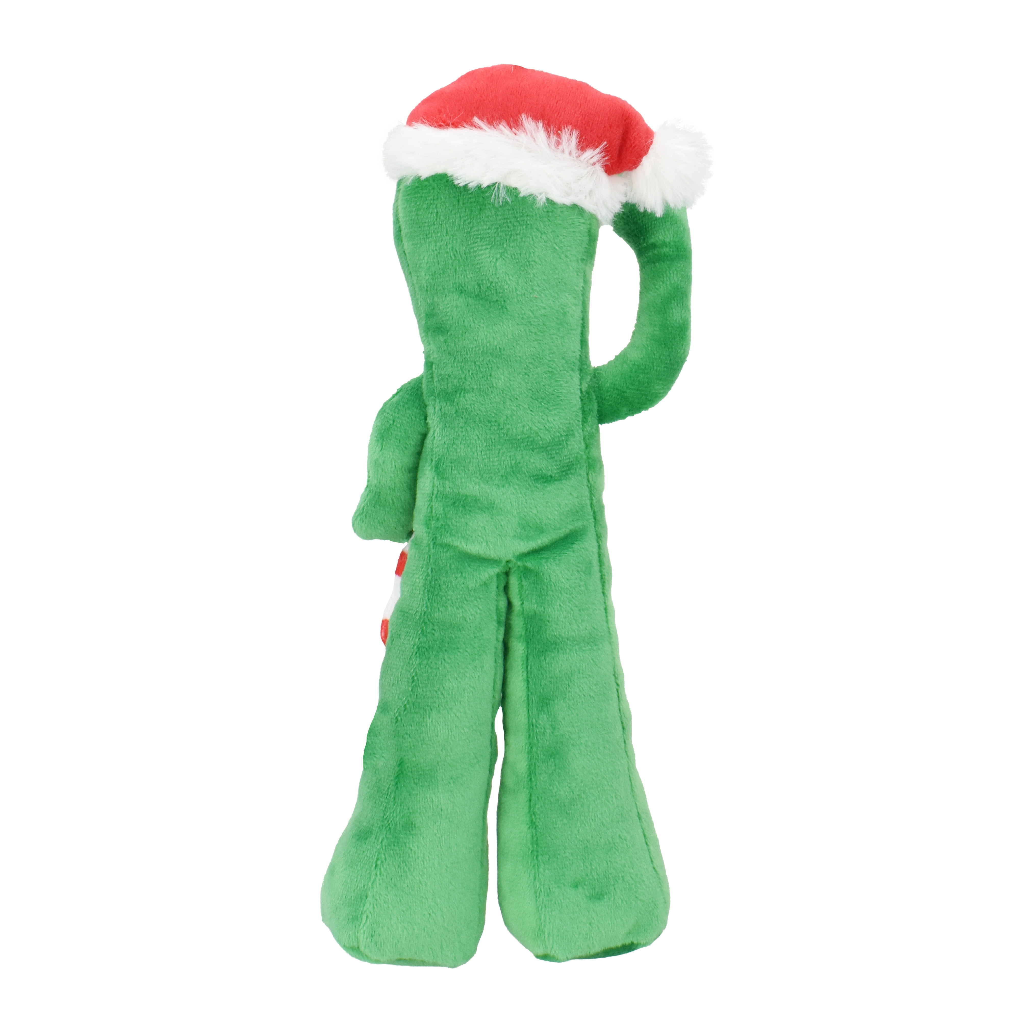 Multipet Gumby Plush with Santa Hat and Candy Cane Dog Toy