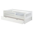 thumbnail image 3 of Camaflexi Twin Size Day Bed with Front Guard Rail & Twin Trundle - Mission Headboard - White Finish, 3 of 4