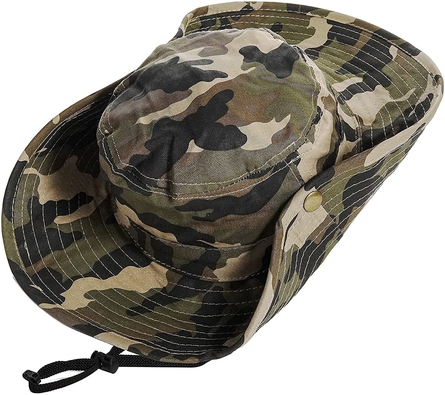 Boys Camo Sun-Bucket-Hat Summer Outdoor Safari Fishing-Hat Boonie-Cap for  Big Kids 7-14Yrs 