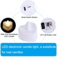 thumbnail image 4 of Unique Bargains Bougies LED en Forme de Cœur Sans Flamme, Lumière Blanche Chaude avec Pétales de Rose Rouges Artificiels, Lot de 24, 4 of 7