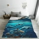 thumbnail image 5 of Balery Hawaiian Ship Dolphin Manta de Felpa Suave y Acogedora – Cobija de Franela Aterciopelada para Cama, Lavable y Cálida para Sofá, Mascotas, Transpirable-60"x50", 5 of 7