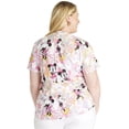 thumbnail image 3 of Tooniforms Scrubs Top For Women Round Neck Print TF787, 3 of 7
