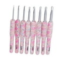 thumbnail image 2 of Crochet Hook Set, Colorful Crochet Hook Handcraft DIY Printing Lightweight Durable  For Embroidery For Sewing Smash Flower, 2 of 8