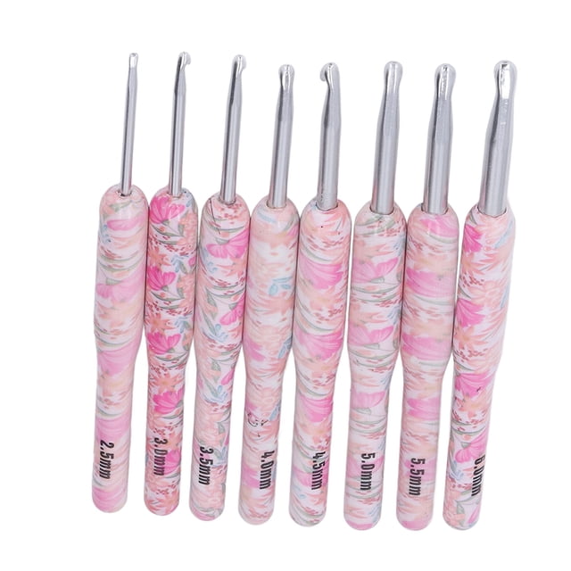 Crochet Hook Set, Aluminum Colorful Crochet Hook Handcraft DIY Ergonomic Design For Sewing For Knitters For Embroidery Smash Flower