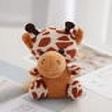 Mini Stuffed Forest Animals Jungle Animal Plush Toys Cute Plush Elephant Lion Giraffe Tiger Plush for Animal Themed Parties Student Achievement Award (Sitting)