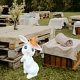 thumbnail image 3 of Figuras de conejo en miniatura Fernando esculturas de luz de mariposa solar estatuas al aire libre blanco, 3 of 8