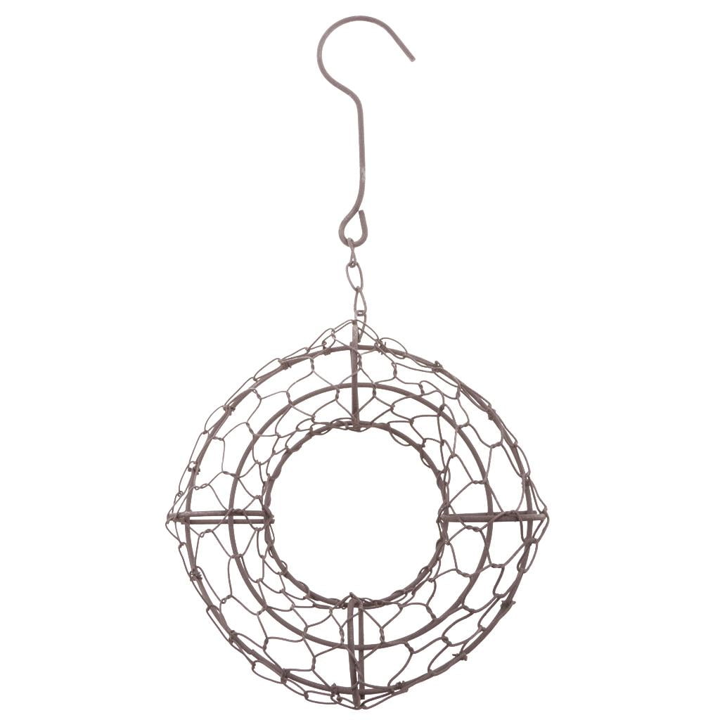 Firlar Cadre De Couronne Ronde En Fil De Fer En Forme De Lune Support De Plantes Suspendre 712095