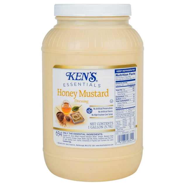 Ken's Foods 1 Gallon Vinaigrette Moutarde au Miel Dorée