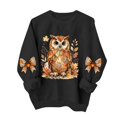 thumbnail image 5 of PNTUTB Women's Cute Graphic Print Sweatshirt Crew Neck Pullover Long Sleeve Top Thanksgiving Casual Loose Comfortable Daily Trendy Tops, 5 of 7