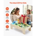 thumbnail image 6 of KFFKFF Wooden Kids Activity Table with 62 Multicolor Pieces, Large Storage Drawer, and 3-in-1 Design for Play, Drawing, Reading, and More - Creative Toy Set for Children Ages 3+, 6 of 9