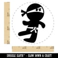 thumbnail image 2 of Cute Fighting Ninja Self-Inking Rubber Stamp Ink Stamper - Brown Ink - Small 3/4 Inch, 2 of 7