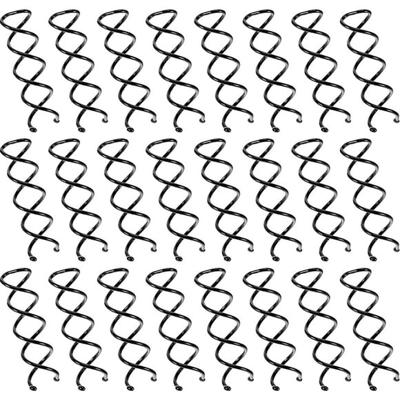 Woeilo 25 Piece Spiral Hair Pins Hair Spin Hairpins Spiral Bobby Pins Non-Scratch Round Tips Hair Accessories Twist Screw Hair Pin for Women Girls Bun Hair Style DIY, Black black