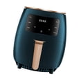 thumbnail image 4 of Freidora de aire de 1400W, horno, cocina, filtro extraíble de 4,5 l, sartén para parrilla, pantalla táctil, apagado automático, freidora de aire, Verde, 4 of 9