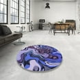 thumbnail image 3 of Ahgly Company Indoor Rectangle Patterned Blue Whale Blue Area Rugs, 5' x 7', 3 of 6