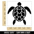 thumbnail image 2 of Sea Turtle Heart in Shell Square Rubber Stamp Stamping Scrapbooking Crafting - Large 2.75in, 2 of 7