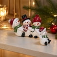 thumbnail image 4 of Christmas Snowman Family Tabletop Figurine Festive Holiday Winter Mantel Decor for Home Party Christmas Gift Hand Painted Resin Display 9 Inch Wide, 4 of 4