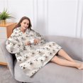 thumbnail image 5 of Oversized Wearable Blanket Hoodie,Shih Tzu Dog Sherpa Blanket Hoodie with Super Pockets,Super Warm Fuzzy Pullover for Women & Men, 5 of 6