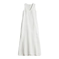 thumbnail image 4 of XIAOCHA Solid Maxi Dress For Women Sleeveless V Neck Split Summer Beach Cover Up, 4 of 4