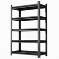 thumbnail image 2 of 5-Tier Heavy Duty Storage Shelves, Adjustable Metal Shelving Unit with 2200 lb Capacity, Easy Assembly, Scratch & Rust Resistant, Black, 2 of 11